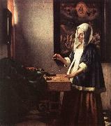 VERMEER VAN DELFT, Jan Woman Holding a Balance t oil